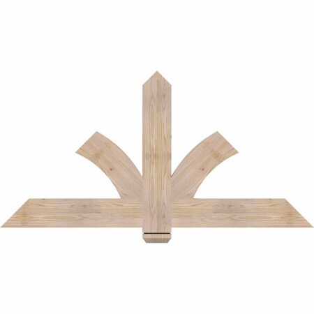 Ekena Millwork Redmond Smooth Timber Gable Bracket, Douglas Fir, 60"W x 30"H x 1 1/2"D x 5 1/2"F, 12/12 Pitch GBW060X30X0206RED00SDF